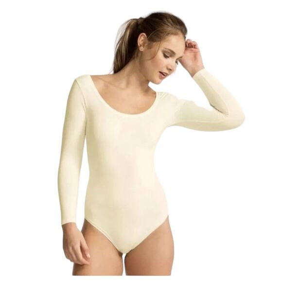 SPANX Long Sleeve Base Body Suit Tummy Slimming Powder Size 1X NWT - Picture 1 of 7